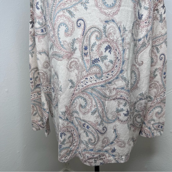 J. Jill  V Neck Dolman  Tunic Sweater XL Floral - Picture 3 of 12